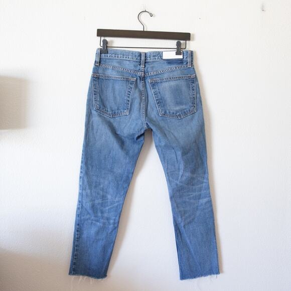 Re/Done Relaxed Crop Medium Wash Jeans - Picture 4 of 5